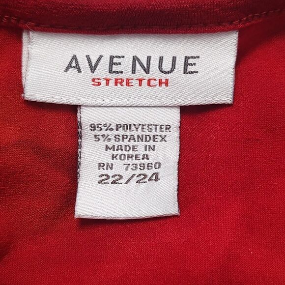 Avenue Stretch  super soft sequin red  brown tan gold  top blouse  Sz 22/24 - Picture 5 of 5